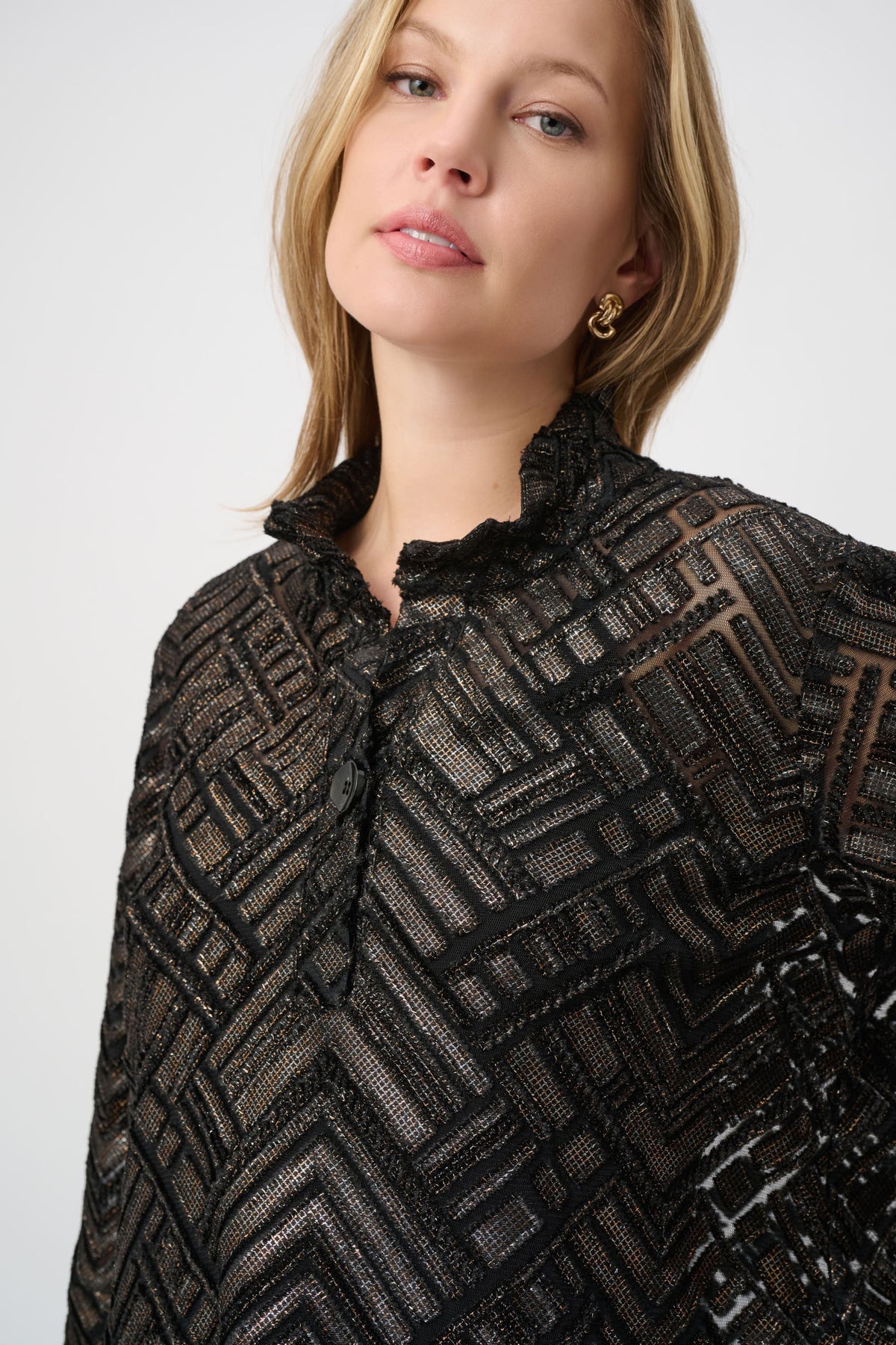Joseph Ribkoff Burnout Tunic in Black Bronze 264104