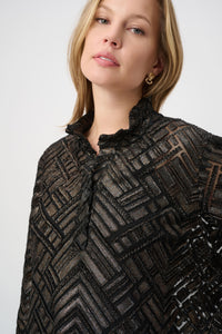 Joseph Ribkoff Burnout Tunic in Black Bronze 264104