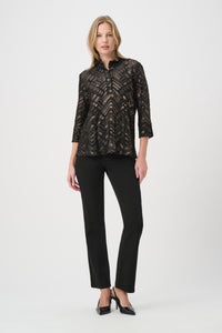 Joseph Ribkoff Burnout Tunic in Black Bronze 264104