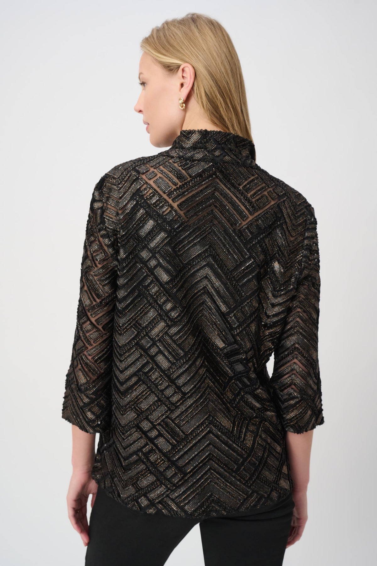 Joseph Ribkoff Burnout Tunic in Black Bronze 264104