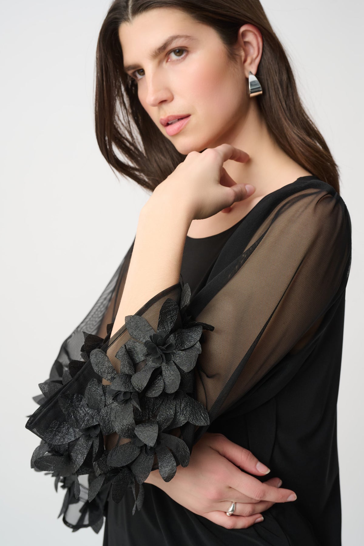 Joseph Ribkoff Bell Sleeve Top in Black 264189