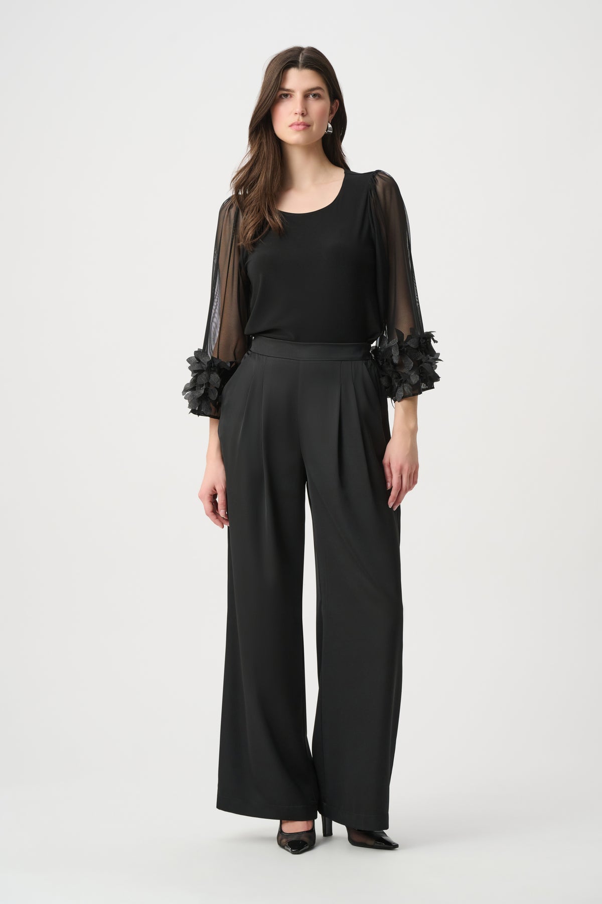Joseph Ribkoff Bell Sleeve Top in Black 264189