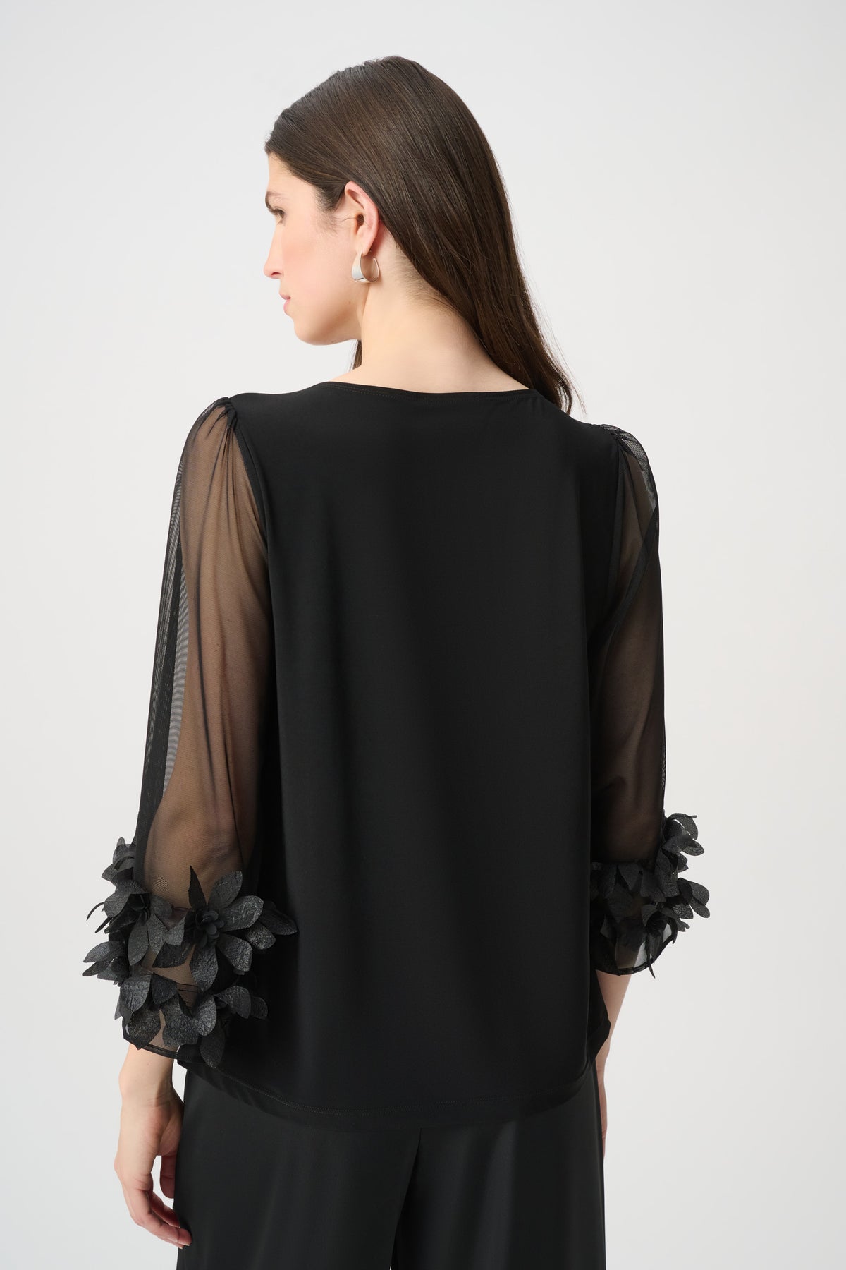Joseph Ribkoff Bell Sleeve Top in Black 264189