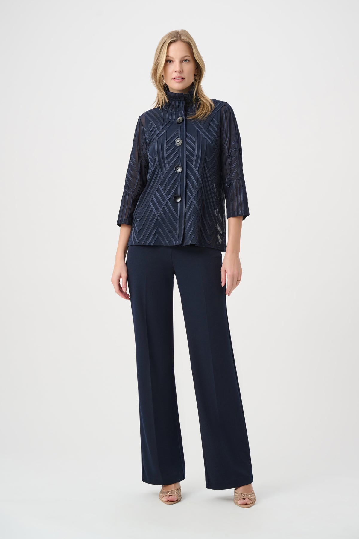 Signature by Joseph Ribkoff Ribbon Jacket in Midnight 264710