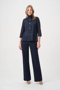 Signature by Joseph Ribkoff Ribbon Jacket in Midnight 264710