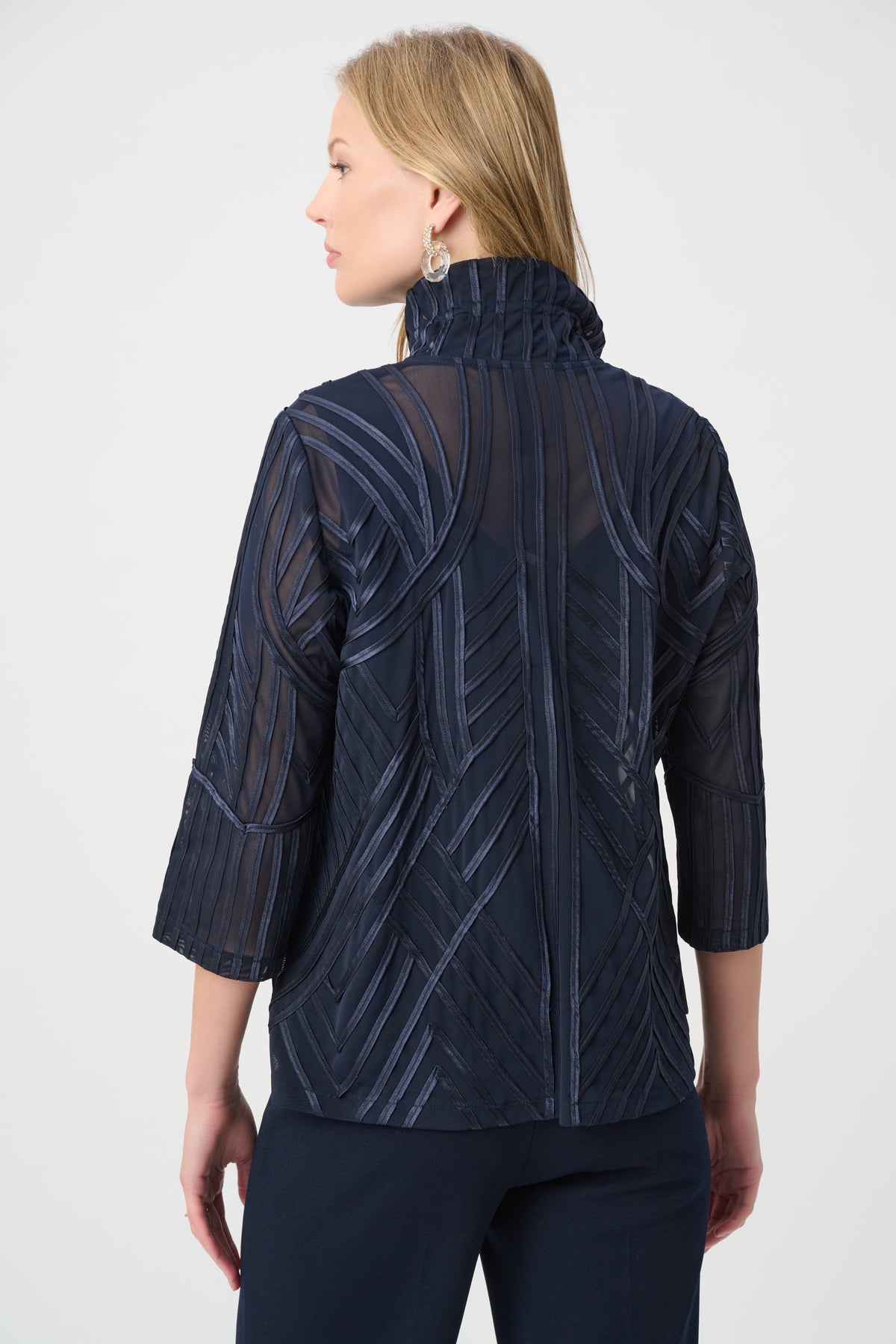 Signature by Joseph Ribkoff Ribbon Jacket in Midnight 264710