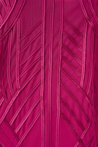 Signature by Joseph Ribkoff Ribbon Jacket in Deep Magenta 264710