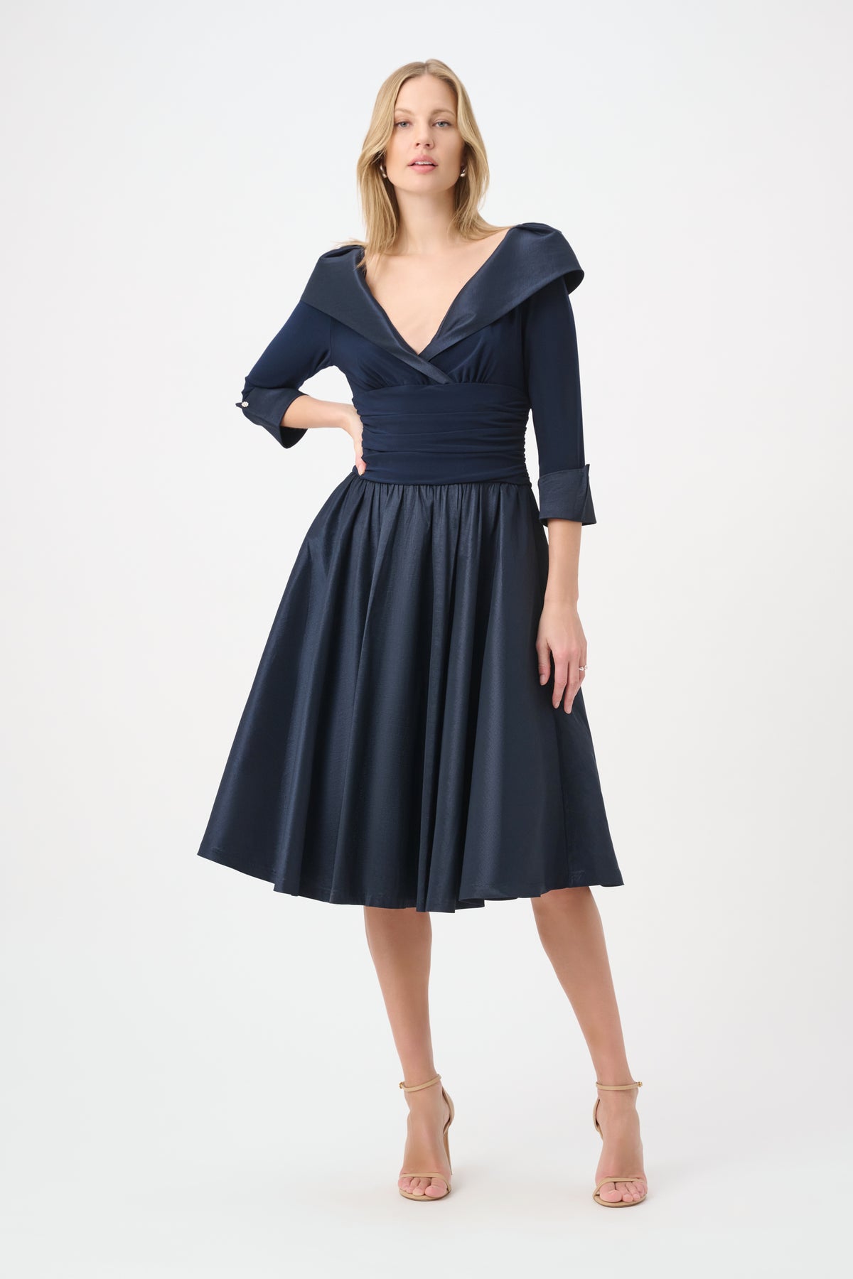 Signature by Joseph Ribkoff Lapel Dress in Midnight 264723