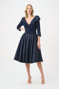 Signature by Joseph Ribkoff Lapel Dress in Midnight 264723