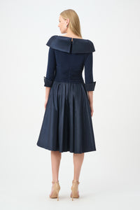 Signature by Joseph Ribkoff Lapel Dress in Midnight 264723