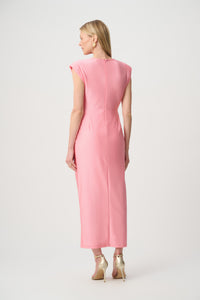 Signature by Joseph Ribkoff Satin Twist Dress in Bellini 271704