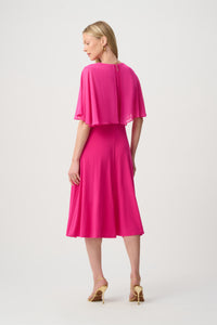 Signature by Joseph Ribkoff Flowy Dress in Shocking Pink 271722