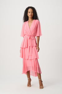 Signature by Joseph Ribkoff Tiered Dress in Bellini 271763