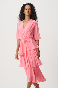 Signature by Joseph Ribkoff Tiered Dress in Bellini 271763