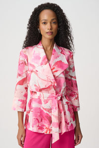 Signature by Joseph Ribkoff Organza Jacket in Pink Vanilla 271770