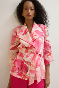 Signature by Joseph Ribkoff Organza Jacket in Pink Vanilla 271770