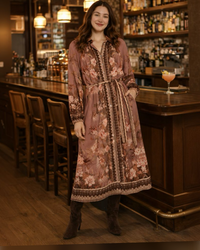 Fate + Becker Nina Shirt Dress in Dark Scarf Print