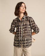 Marco Polo Ikat Shirt in Black Cream