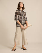 Marco Polo Ikat Shirt in Black Cream