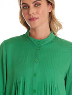 Marco Polo Tuck Detail Tunic in Emerald 44577