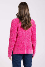 Two-T's Chenielle Cable Knit in Pink