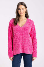 Two-T's Chenielle Cable Knit in Pink