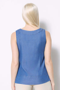 UP! Tencel Tank Top in Blue Wash 30395UP