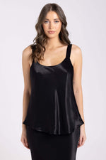 Two-T's Satin Cami in Black