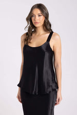 Two-T's Satin Cami in Black