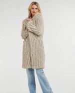 365 Days Rabbit Fur Long Coat in True Stone