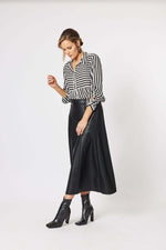 Hammock & Vine Brooke Vegan Leather Skirt in Black 42784