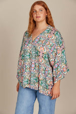 Isle of Mine Esme Relaxed Top in Lotus Fleuron