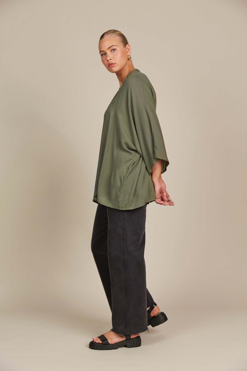 Isle of Mine Esme Relaxed Top in Olive