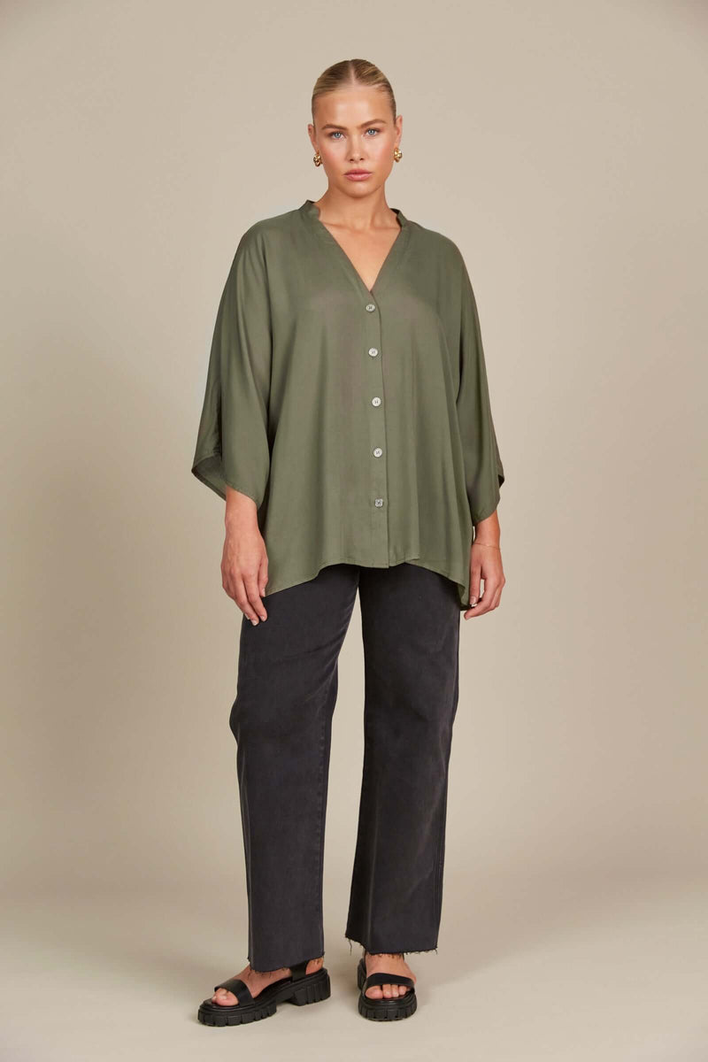 Isle of Mine Esme Relaxed Top in Olive