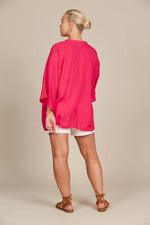 Isle of Mine Esme Relaxed Top in Raspberry