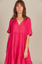 Isle of Mine Esme Dress in Raspberry