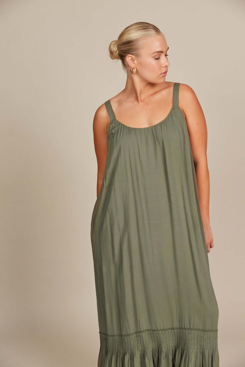 Isle of Mine Esme Tank Dress in Olive