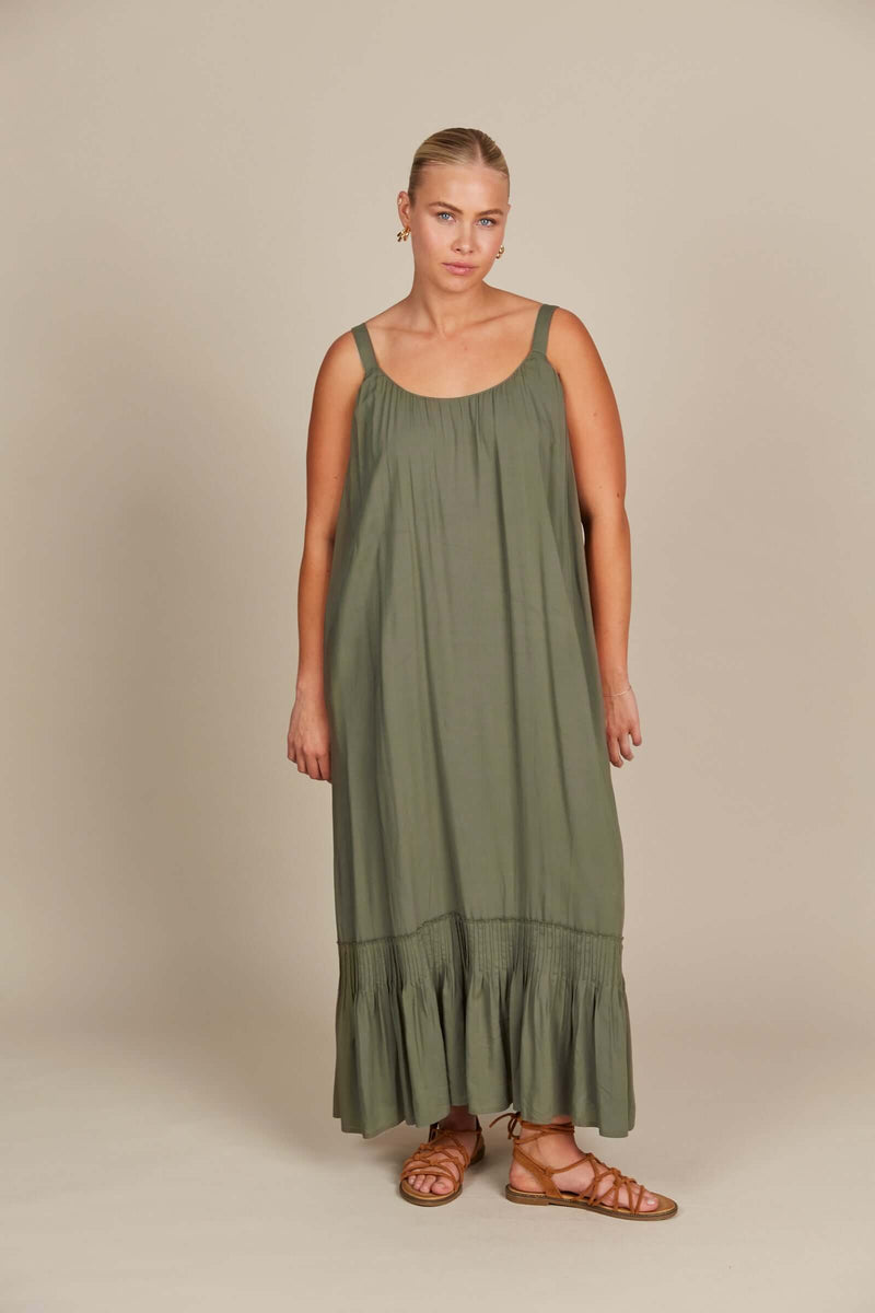 Isle of Mine Esme Tank Dress in Olive