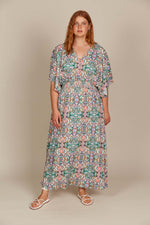 Isle of Mine Esme Button Dress in Lotus Fleuron