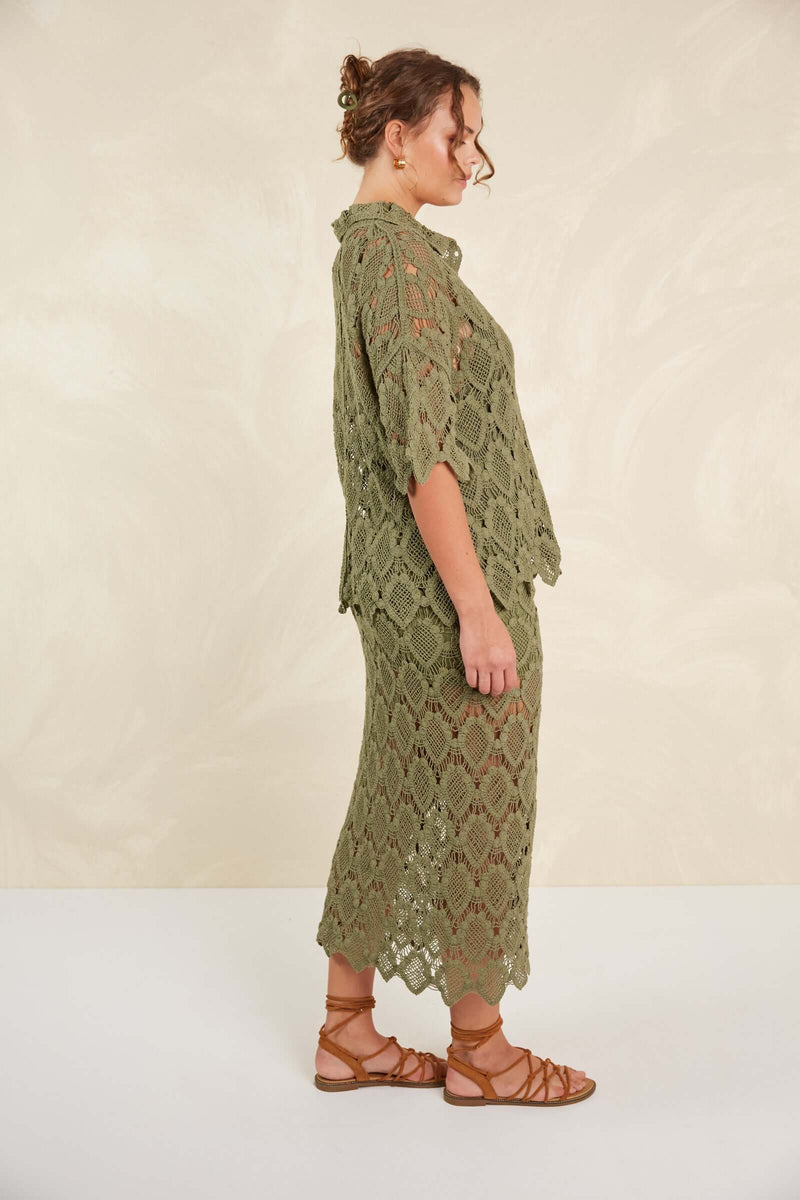 Isle of Mine Giselle Shirt in Olive