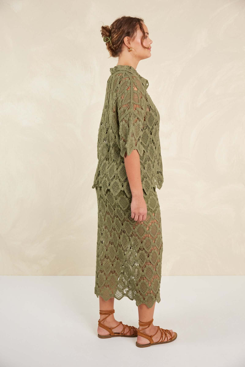 Isle of Mine Giselle Shirt in Olive