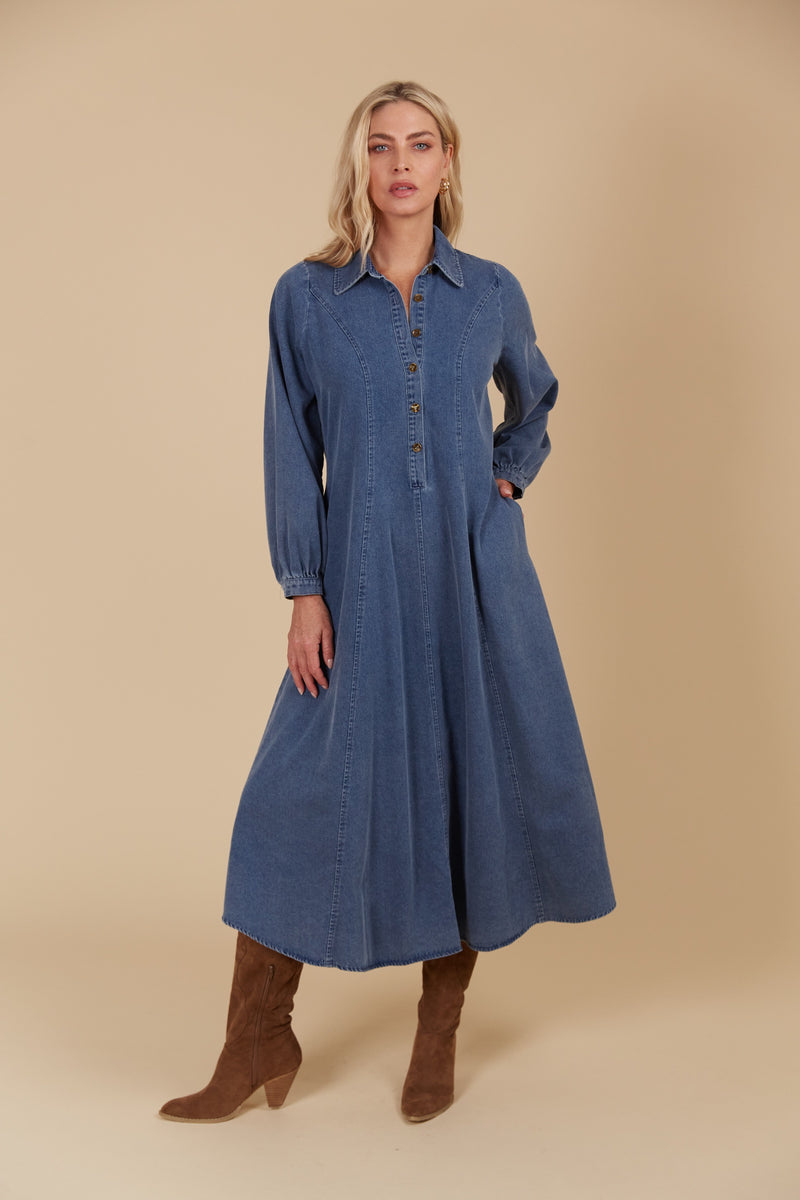 Isle of Mine Freya Dress in Denim