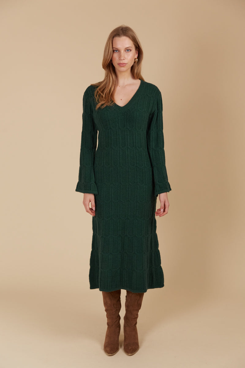 Isle of Mine Hera Knit Dress in Pine