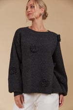 Isle of Mine Miru Flower Jumper in Ash