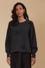 Isle of Mine Miru Flower Jumper in Ash