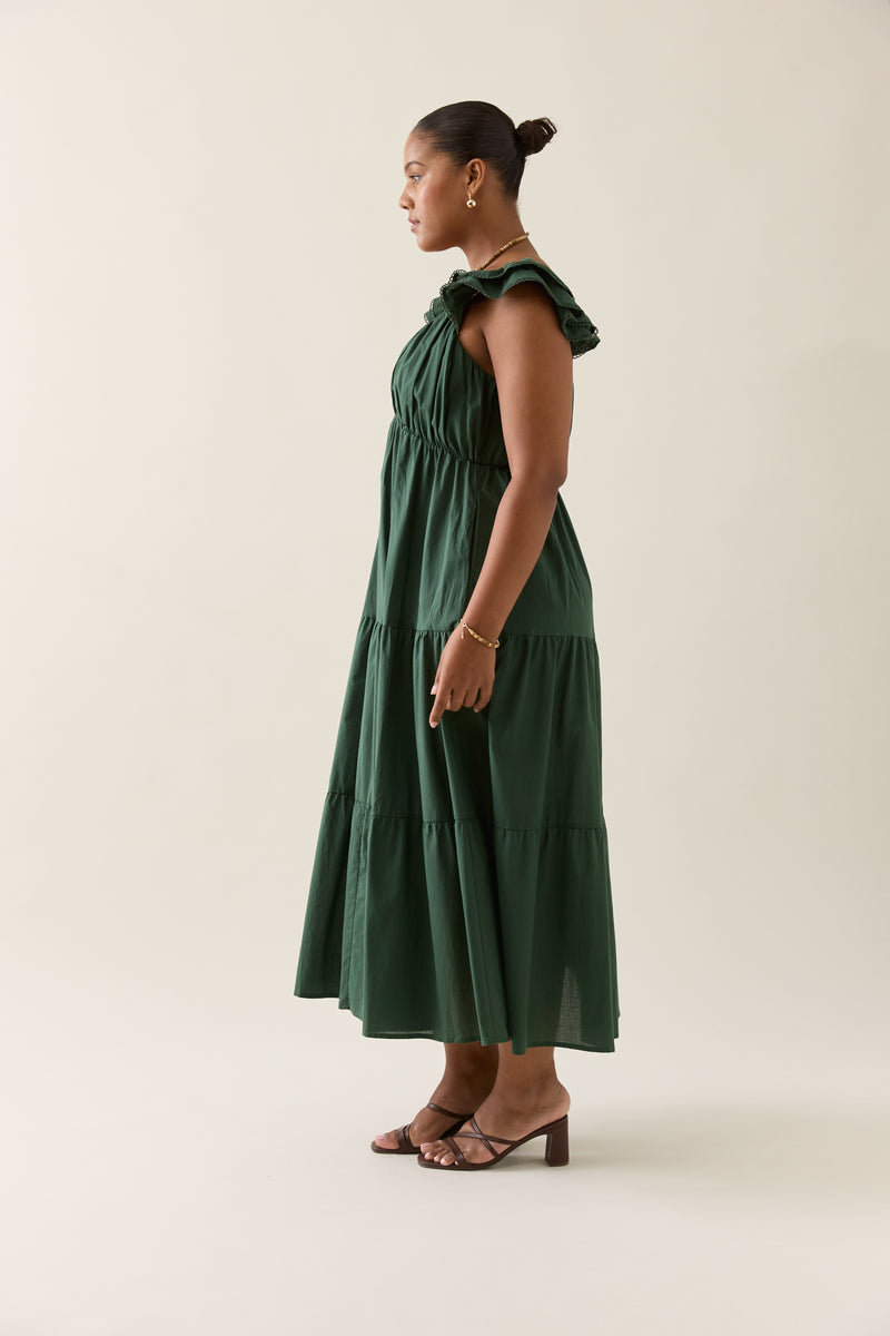 Isle of Mine Aurora Frill Tank Dress in Myrtle