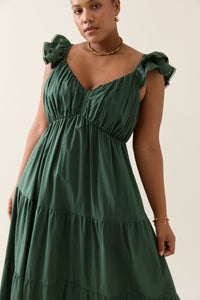 Isle of Mine Aurora Frill Tank Dress in Myrtle