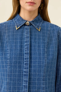 Isle of Mine Sloane Denim Shirt in Check
