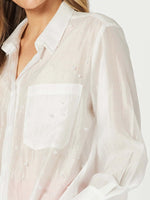 Hammock & Vine Pearl Voile Shirt in White