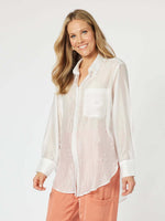 Hammock & Vine Pearl Voile Shirt in White